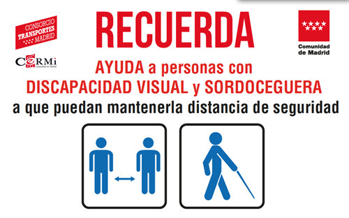LA COMUNIDAD DE MADRID DIFUNDE UNA CAMPAÑA PARA EL USO SEGURO DEL TRANSPORTE PÚBLICO PARA LAS PERSONAS CON DISCAPACIDAD